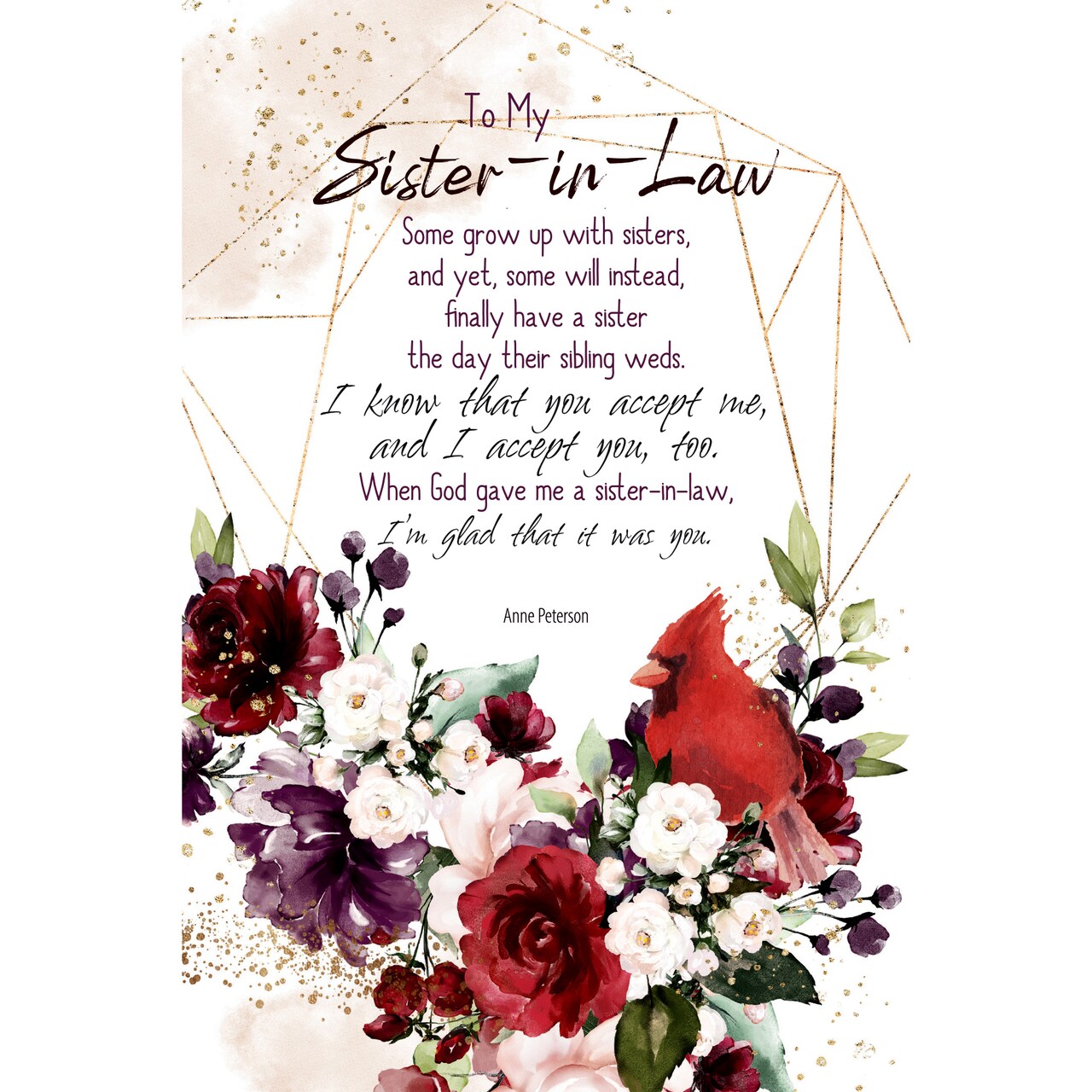 Dexsa Sister-In-Law Inspirational Wood Plaque 6 inches x 9 inches